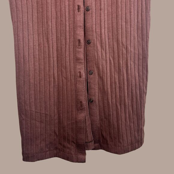 Old Navy Ribbed Button Down Midi Dress NWT - Picture 3 of 8